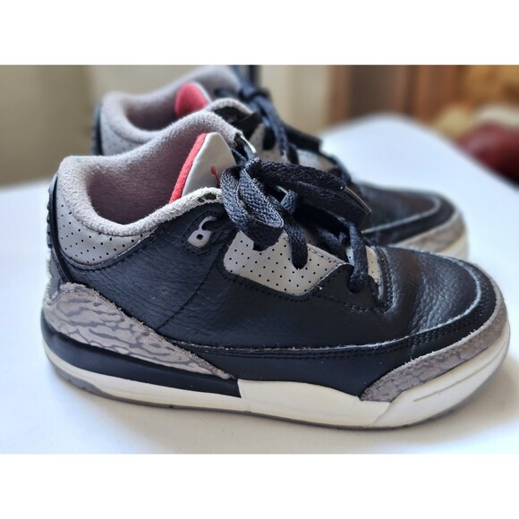 Air Jordan 3 Retro Black Cement  2024 Preschool Size 11c Dm0966-010 - Picture 1 of 8